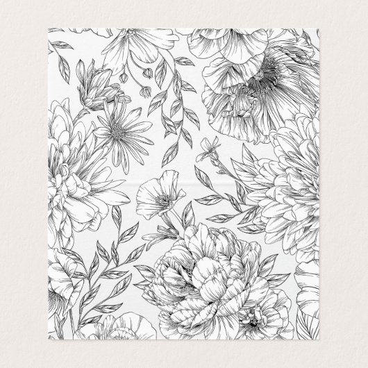 zwarte en witte elegant - twittertafel kaart (Binnenkant ongevouwen)