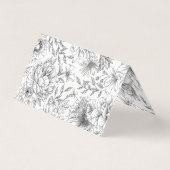 zwarte en witte elegant - twittertafel kaart (Achterkant)