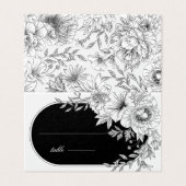 zwarte en witte elegant - twittertafel kaart (Buitenkant ongevouwen)