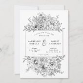 zwarte en witte elegant - wedstrijd kaart (Voorkant)