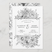 zwarte en witte elegant - wedstrijd kaart (Voorkant / Achterkant)