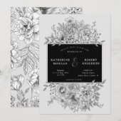 zwarte en witte elegant - wedstrijd kaart (Voorkant / Achterkant)