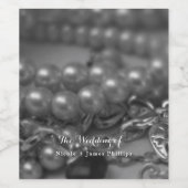  zwarte en witte elegante afsluitsleutellabels voo wijn etiket (Enkel label)