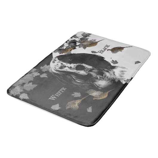 Zwarte en witte Engelse zetter Badmat (Gekanteld)