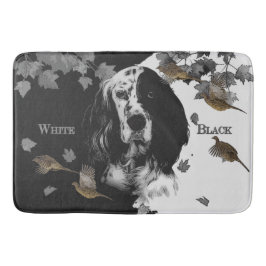 Zwarte en witte Engelse zetter Badmat