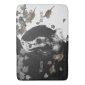 Zwarte en witte Engelse zetter Badmat (Voorkant Verticaal)