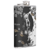 Zwarte en witte Engelse zetter Heupfles (Rechts)