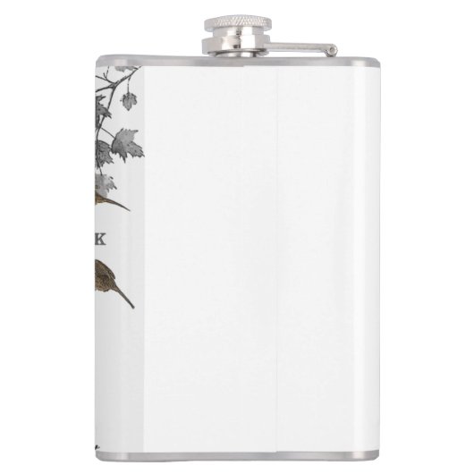 Zwarte en witte Engelse zetter Heupfles (Achterkant)