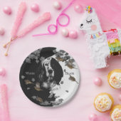 Zwarte en witte Engelse zetter Papieren Bordje (Feest)