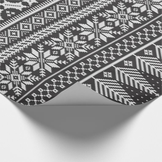 zwarte en witte esle - messing trui cadeaupapier (Hoek)