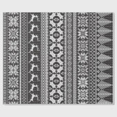 zwarte en witte esle - messing trui cadeaupapier (Vlak)