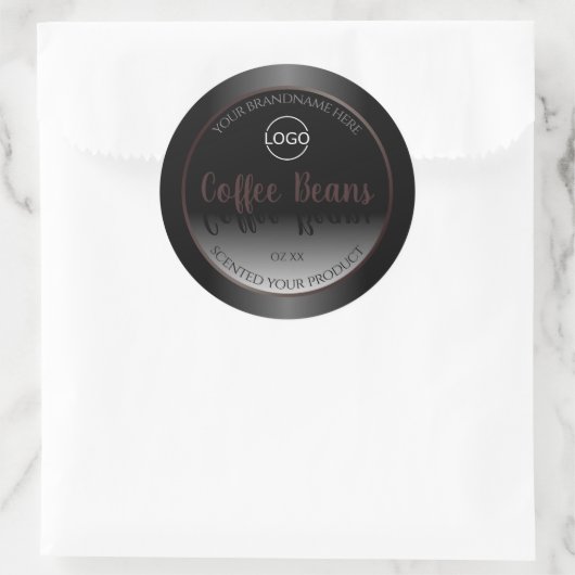 Zwarte en witte etiketten van het Lijst van Bourgo (Tas)