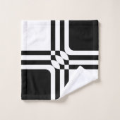Zwarte en witte fantasie bad handdoek (Wasdoekje)