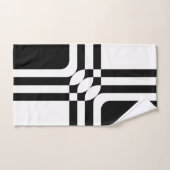 Zwarte en witte fantasie bad handdoek (Handdoek)