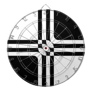 Zwarte en witte fantasie dartbord