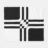 Zwarte en witte fantasie fleece deken (Voorkant (Horizontaal))