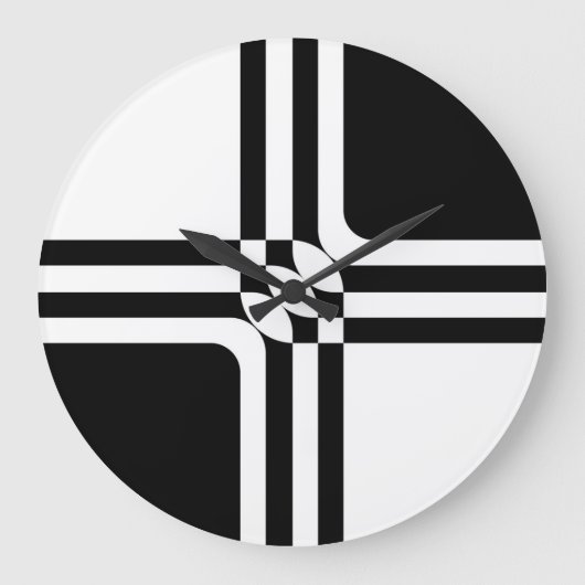 Zwarte en witte fantasie grote klok (Voorkant)