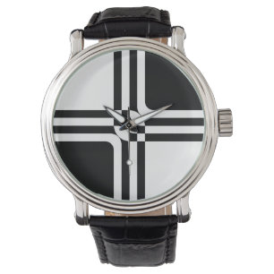 Zwarte en witte fantasie horloge