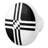 Zwarte en witte fantasie keramische knop (Rechts)