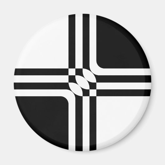 Zwarte en witte fantasie magneet (Voorkant)