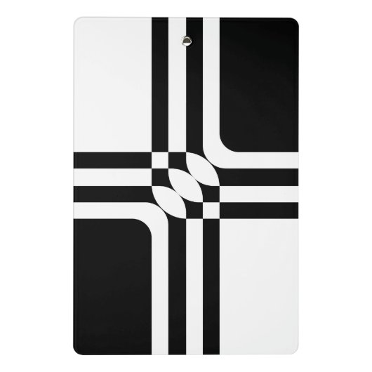 Zwarte en witte fantasie mini klembord (Achterkant)
