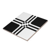 Zwarte en witte fantasie tegeltje (Zijkant)