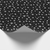 Zwarte en witte feestdag cadeaupapier (Hoek)
