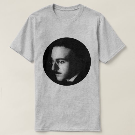 ZWARTE EN WITTE FERNANDO PESSOA-PORTRAIT T-SHIRT (Design voorkant)