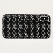 zwarte en witte fietsen Case-Mate iPhone case (Achterkant (horizontaal))