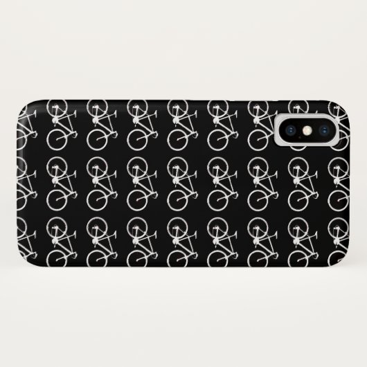 zwarte en witte fietsen Case-Mate iPhone case (Achterkant (horizontaal))