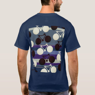 zwarte en witte fietsen en strepen t-shirt