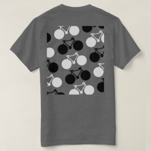 zwarte en witte fietsen, modern en stijlvol t-shirt