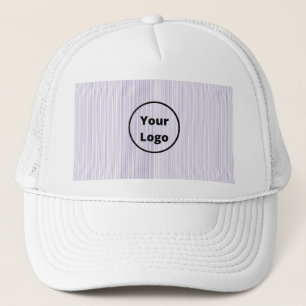 Zwarte en witte fijne strepen trucker pet