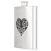 Zwarte en witte Filigree Heart Klassic Flask Flacon (Links)