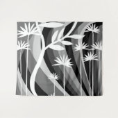 Zwarte en witte flacon-illustratie wandkleed (Voorkant (horizontaal))