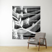 Zwarte en witte flacon-illustratie wandkleed (In situ)