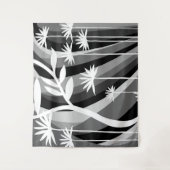 Zwarte en witte flacon-illustratie wandkleed (Voorkant)