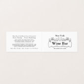 Zwarte en witte flessen, wijnstaaf/wijnmoer, gedet visitekaartje (Buitenkant ongevouwen)