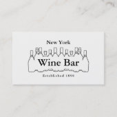 Zwarte en witte flessen, wijnstang/wijnmoer visitekaartje (Voorkant)