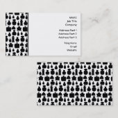 Zwarte en witte flessenpatronen. visitekaartje (Voorkant / Achterkant)