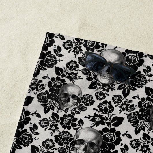 Zwarte en witte flessenvlek strandlaken (In situ)