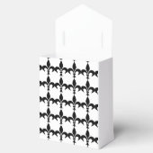 Zwarte en witte Fleur de Lis-feestgunstdoos Frans Bedankdoosjes (Geopend)