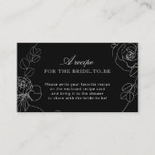 Zwarte en witte Floral alstublieft een recept mee Informatiekaartje (Voorkant)