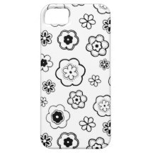 Zwarte en witte Floral