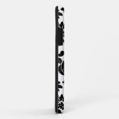 Zwarte en witte  Floral Damaskers Case-Mate iPhone Case (Achterkant/rechts)