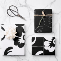 Zwarte en witte Floral