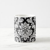 Zwarte en witte Floral Koffiemok (Center)