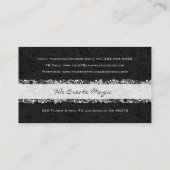 Zwarte en witte Floral Lace Visitekaartje (Achterkant)