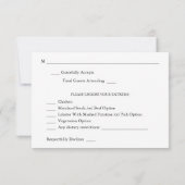 Zwarte en witte Floral met gemiddelde RSVP 6 (Achterkant)