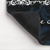 Zwarte en witte Floral Muismat (Hoek)